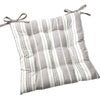 Deauville Stripe Seat Pad with ties