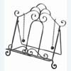 Grey metal recipe stand