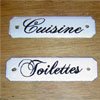 Rectangular Room Plaque - Toilettes