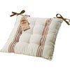 Reversible seat cushion with ties