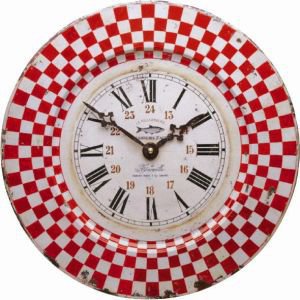 Red Check French Clock