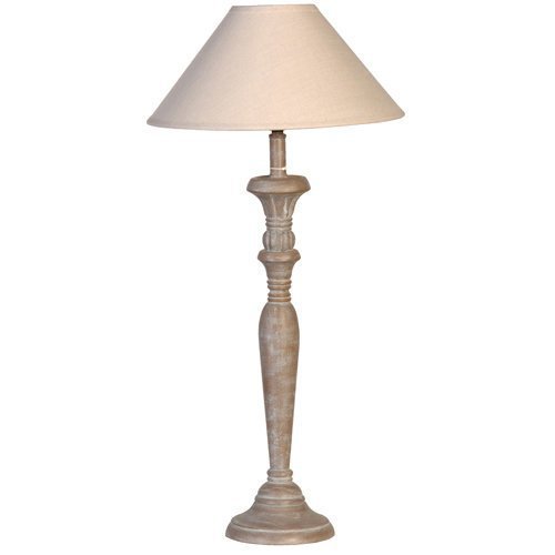 Lampbase And Shade Linen Taupe, French Table Lamps Uk
