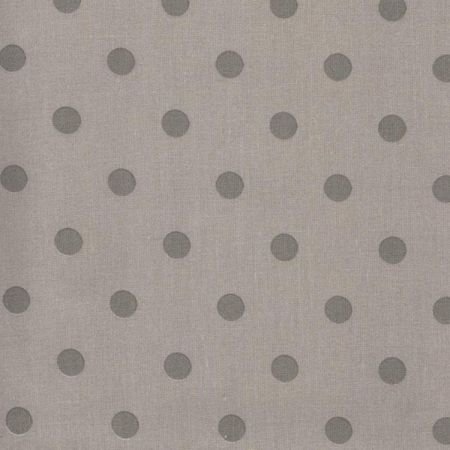 Latte & Grey Polka Dot Oilcloth