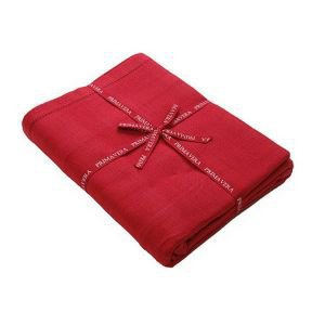 Red rectangular hemstitch tablecloth 130 x 230cm