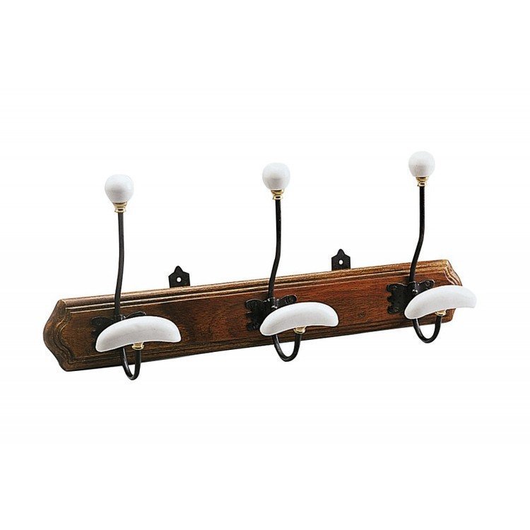 3 Ceramic Hooks Coat Hanger French Home Accessories
