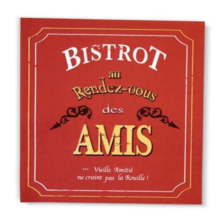 Retro Paper Serviettes - Bistrot des Amis