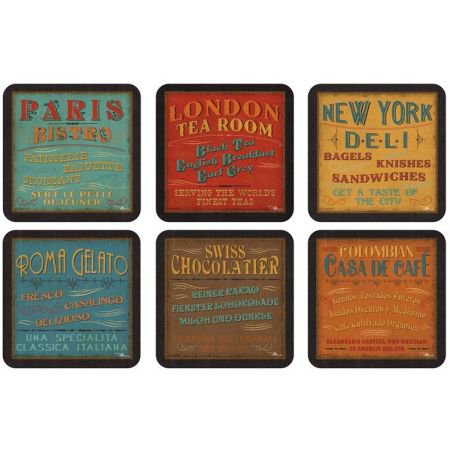 Set of 6 Lunchtime Coasters