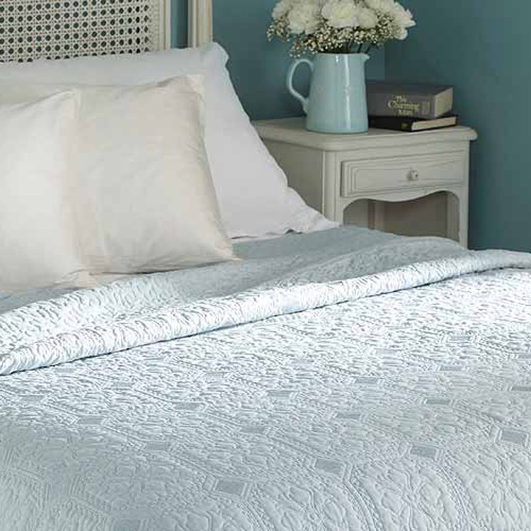 kingsize victoria duck egg quilted bedcover french quilted bed covers