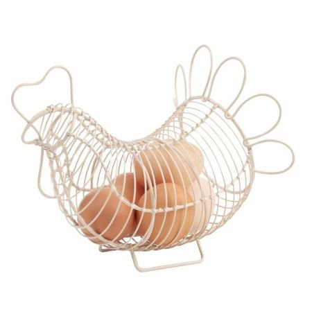 Small chicken egg basket - cream