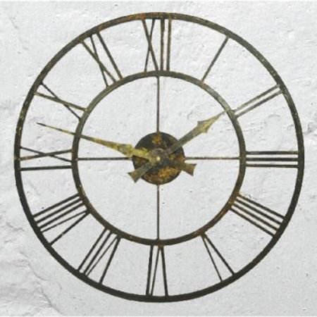 Outdoor Metal Roman Numeral Clock