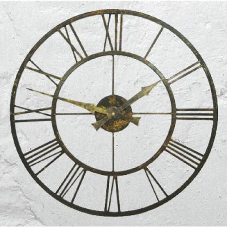 Outdoor Metal Roman Numeral Clock French Style Clocks