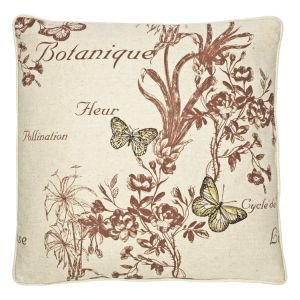 Botanical Print Cushion - Butterflies I Botanical Print Cushion - Butterflies I
