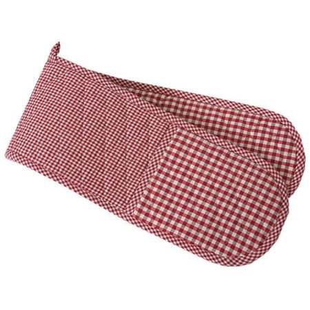 Double Oven Glove Red Gingham