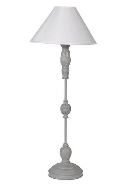 Grey Slender Tall Table Lamp With Shade, Cool Tall Table Lamps Uk