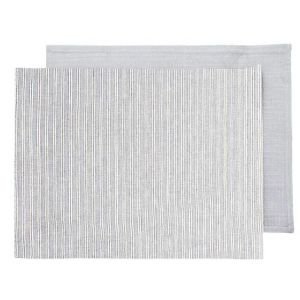 Grey Ticking Fabric Placemats  Grey Ticking Fabric Placemats