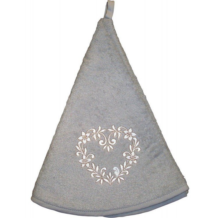 Round hand towelgrey Towels and Bathmats