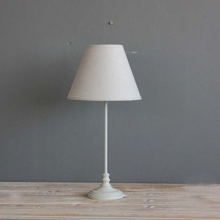 Grey slim lamp base and shade