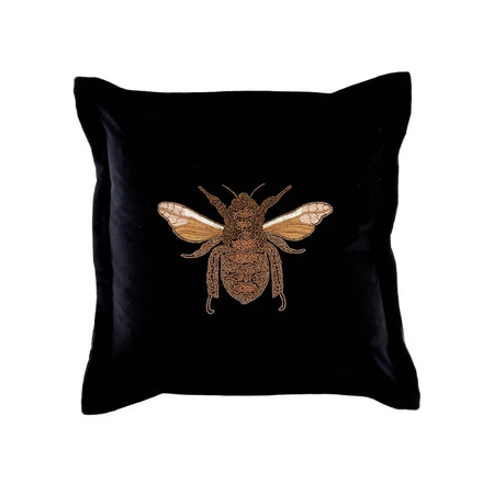 Voyage Layla Velvet Cushion Black