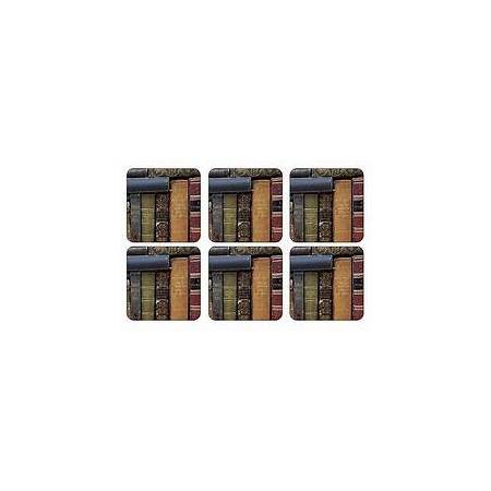 Set of 6 Library book Coasters