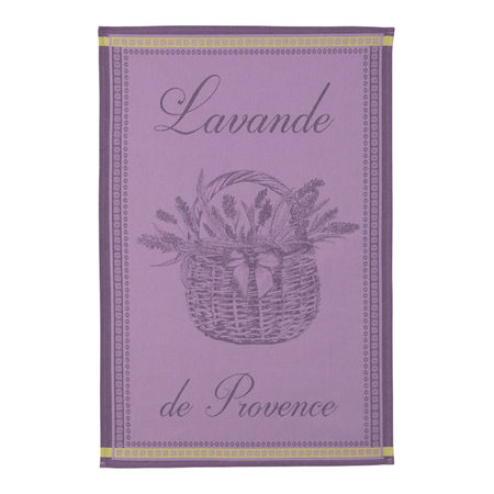 French Tea Towel Lavender Basket