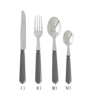 24 Piece Bistrot Cutlery Set - Grey