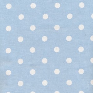 Light blue Large dot Oil Cloth