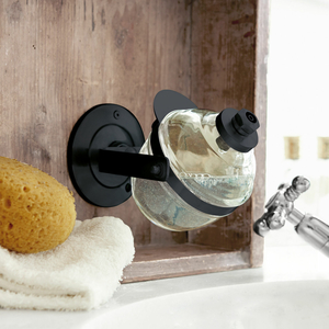Wall mounted soap dispenser black