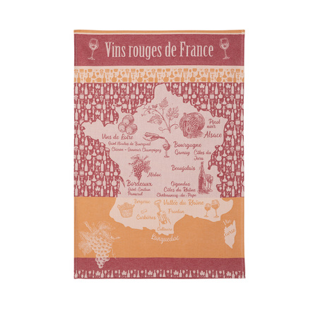Vins Rouge de France kitchen Tea Towel
