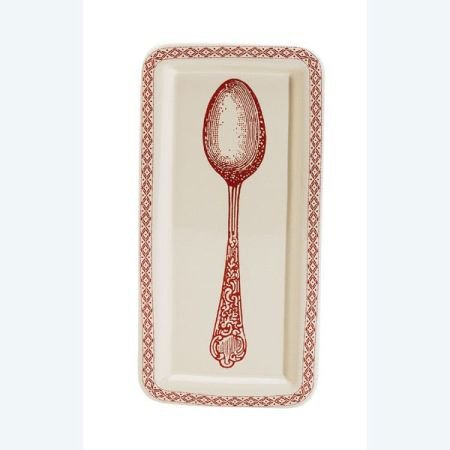 Red Ceramic Spoon Rest