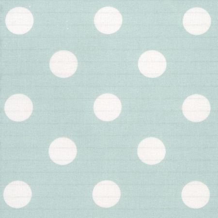 Duck Egg Large Polka Dot Oilcloth